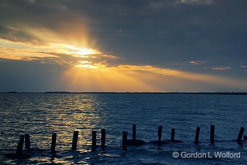 Sunrays Over Powderhorn Lake_27017.jpg - Photographed near Port Lavaca, Texas, USA. 